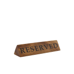 GenWare Acacia Wood Reserved Sign x1