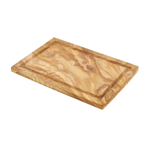 Olive Wood Serving Board W/ Groove 30 x 20cm+/- x1