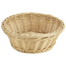 Round Polywicker Basket 21Dia x 8cm x1 Round Polywicker Basket 21Dia x 8cm x1