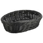 Black Oval Polywicker Basket 22.5 x 15.5 x 6.5cm x1 Black Oval Polywicker Basket 22.5 x 15.5 x 6.5cm x1