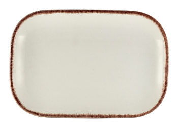 Terra Stoneware Sereno Brown Rectangular Plate 29 x 19.5cm x6