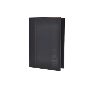 Contemporary A4 Menu Holder Black 4 Pages x1 Contemporary A4 Menu Holder Black 4 Pages x1