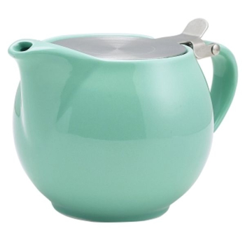 Genwere Porcelain Green Teapot with S/S Lid & Infuser 50cl/17.6oz