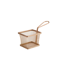 Copper Serving Fry Basket Rectang 10 x 8 x 7.5cm x1