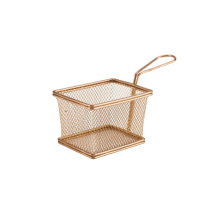 Copper Serving Fry Basket Rectang 12.5 x 10 x 8.5cm x1