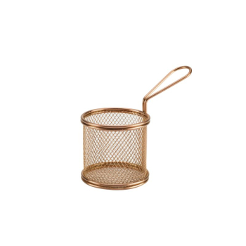 Copper Serving Fry Basket Round 9.3 x 9cm x1 Copper Serving Fry Basket Round 9.3 x 9cm x1