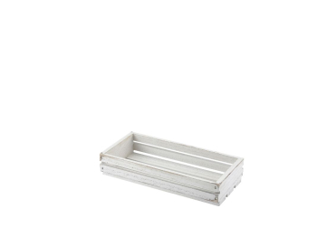 Wooden Crate White Wash Finish 25 x 12 x 5cm x1