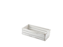 Wooden Crate White Wash Finish 25 x 12 x 7.5cm x1