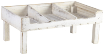 White Wash Wooden Display Crate Stand x1