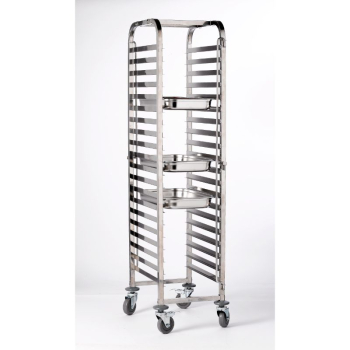 St/St. Gastronorm 1/1 Trolley 20 Shelves x1