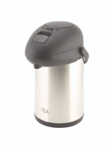 Tea Inscribed St/St Vacuum Pump Pot 2.5L x1