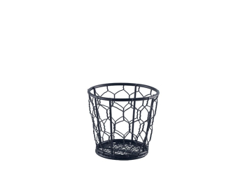 Black Wire Basket 10cm Dia x1