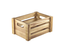 Wooden Crate Rustic Finish 22.8x16.5x11cm x1