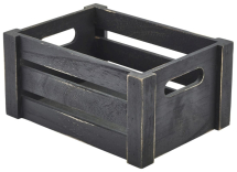 Wooden Crate Black Finish 22.8 x 16.5 x 11cm x1