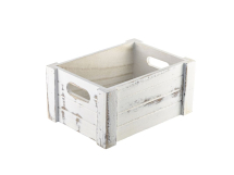 Wooden Crate White Wash Finish 22.8x16.5x11cm x1