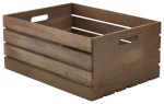 Wooden Crate Dark Rustic Finish 41 x 30 x 18cm x1