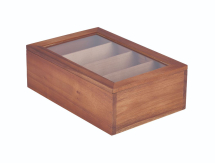 Acacia Wood Tea Box 30X20X10cm x1
