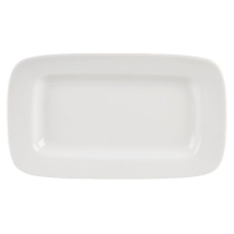 Simply White Rimmed Rectangular Platter 26.4 x 15.3cm x6