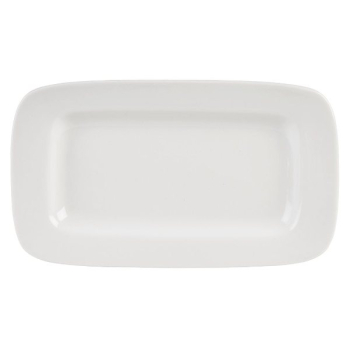 Simply White Rimmed Rectangular Platter 26.4 x 15.3cm x6