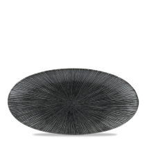 Studio Prints Agano Black Oval Chefs Plate 11 4/5X5.75inch x12
