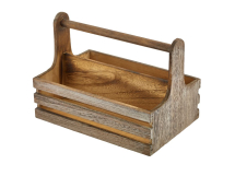 Medium Rustic Wooden Table Caddy x1
