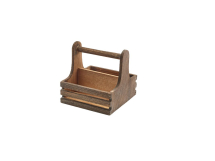Small Rustic Wooden Table Caddy x1