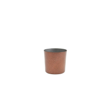 Stainless Steel Serving Cup 8.5 x 8.5cm Hammered Copper x1