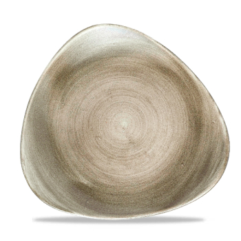 Stonecast Patina Antique Taupe Lotus Plate 10.5Inch x12