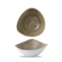 Stonecast Patina Antique Taupe Lotus TriangleBowl 7.75inch x12 Stonecast Patina Antique Taupe Lotus TriangleBowl 7.75inch x12