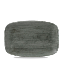 Stonecast Patina Burnished Green Oblong Chefs Plate (No8) 12x7.8inch x6