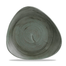 Stonecast Patina Burnished Green Lotus Plate 10.5inch x12