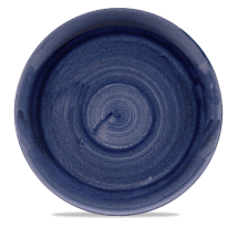 Stonecast Patina Cobalt Blue Evolve Coupe Round Plate 11.25inch x12