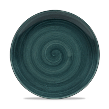Stonecast Patina Rustic Teal Evolve Coupe Plate 10.25inch x12 Stonecast Patina Rustic Teal Evolve Coupe Plate 10.25inch x12
