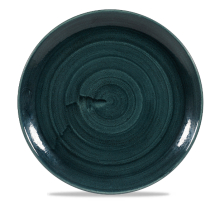 Stonecast Patina Rustic Teal Evolve Coupe Round Plate 11.25inch x12
