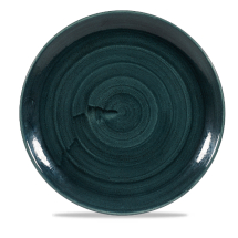 Stonecast Patina Rustic Teal Evolve Coupe Round Plate 11.25inch x12 Stonecast Patina Rustic Teal Evolve Coupe Round Plate 11.25inch x12