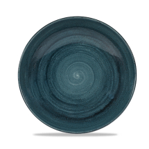 Stonecast Patina Rustic Teal Evolve Coupe Bowl 9.75inch x12
