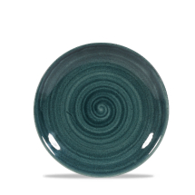 Stonecast Patina Rustic Teal Evolve Coupe Plate 6.5inch x12 Stonecast Patina Rustic Teal Evolve Coupe Plate 6.5inch x12