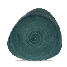 Stonecast Patina Rustic Teal Lotus Plate 9inch x12