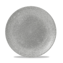 Raku Jasper Grey Evolve Coupe Plate 10.25inch x12 Raku Jasper Grey Evolve Coupe Plate 10.25inch x12