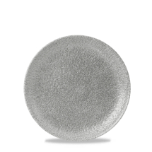 Raku Jasper Grey Evolve Coupe Plate 6.5inch x12 Raku Jasper Grey Evolve Coupe Plate 6.5inch x12