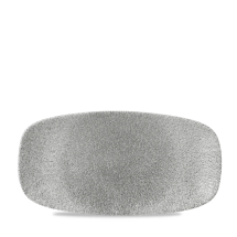Raku Jasper Grey Chefs Oblong Plate (No3) 11.75inch X 6inch x12 Raku Jasper Grey Chefs Oblong Plate (No3) 11.75inch X 6inch x12