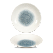 Raku Topaz Blue Isla Deep Coupe Plate 9 7/8inch x12 Raku Topaz Blue Isla Deep Coupe Plate 9 7/8inch x12