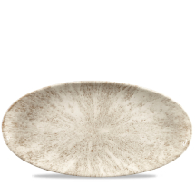 Stone Agate Grey Oval Chefs Plate 13.75X6.75inch x6