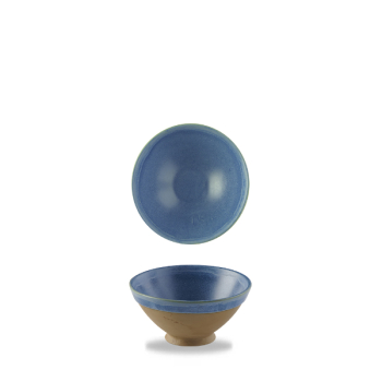 Emerge Oslo Blue  Footed Bowl 6 1/4Inch Box 6 Emerge Oslo Blue  Footed Bowl 6 1/4Inch Box 6