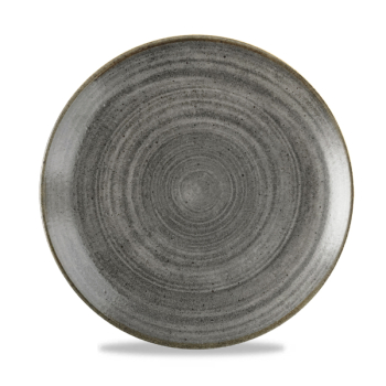 Stonecast Raw Black Evolve Coupe Plate 10.25Inch x12 Stonecast Raw Black Evolve Coupe Plate 10.25Inch x12