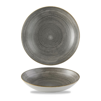 Stonecast Raw Black Coupe Bowl 7.25Inch x12 Stonecast Raw Black Coupe Bowl 7.25Inch x12