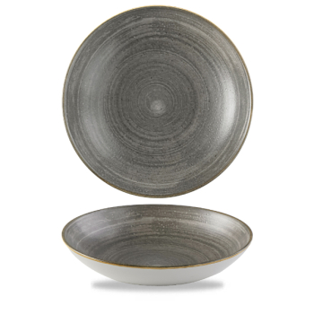 Stonecast Raw Black Evolve Coupe Bowl 9.75Inch x12 Stonecast Raw Black Evolve Coupe Bowl 9.75Inch x12