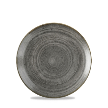 Stonecast Raw Black Evolve Coupe Plate 6.5Inch x12 Stonecast Raw Black Evolve Coupe Plate 6.5Inch x12