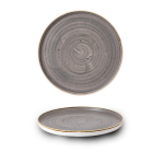 Stonecast Peppercorn Grey Walled Plate 11" x6