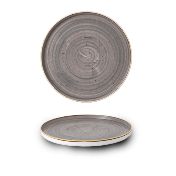 Stonecast Peppercorn Grey Walled Plate 11Inch x6